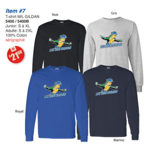 Item 07 École Bourdon Courval T-Shirt ML Gildan 5400 5400B 2025