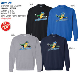 Item 08 École Bourdon Courval Crewneck ML Gildan 18000 18000B 2025